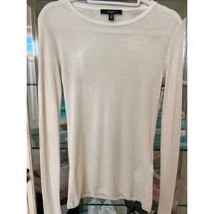 NWT Women's Weekend MaxMara Long Sleeve Tee XS Beige